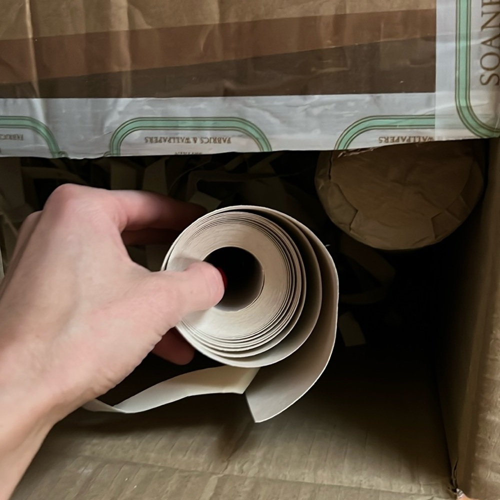 Soane scrolling fern chestnut - single remnant roll majority of full roll